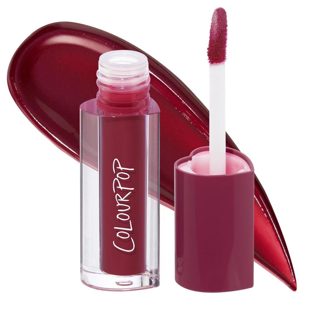 imageColourPop HydraPop Glossy Lip Stain  Hydrating Lip Gloss That Fades Into A Soft Tint  NonDrying amp LongLasting  WaterBased GlosstoStain Finish  Juice Box 011 Fl OzBlueberry Marg