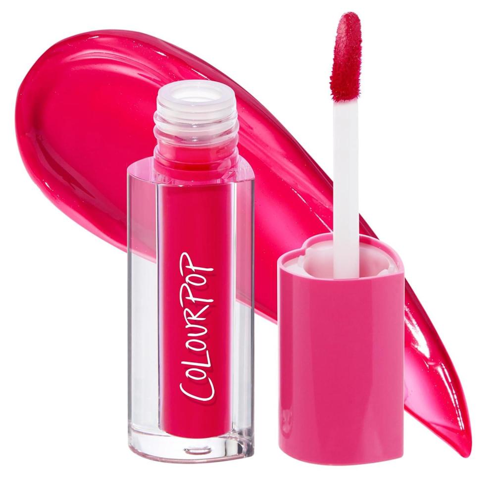 imageColourPop HydraPop Glossy Lip Stain  Hydrating Lip Gloss That Fades Into A Soft Tint  NonDrying amp LongLasting  WaterBased GlosstoStain Finish  Juice Box 011 Fl OzA Little Dramatic