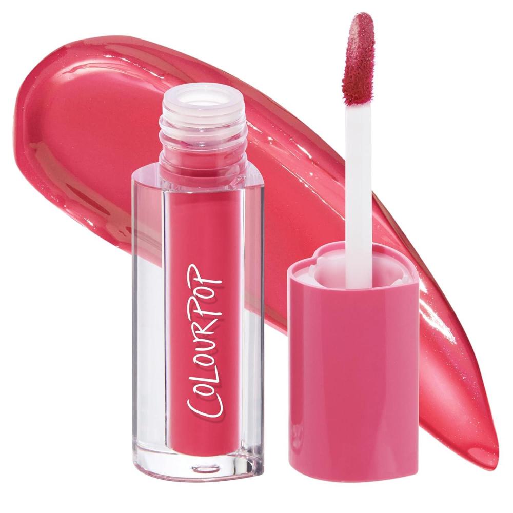 imageColourPop HydraPop Glossy Lip Stain  Hydrating Lip Gloss That Fades Into A Soft Tint  NonDrying amp LongLasting  WaterBased GlosstoStain Finish  Juice Box 011 Fl OzJuice Box