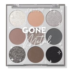 ColourPop Blue Moon Eyeshadow Palette – Monochromatic Blue Shadow Palette with Matte, Metallic and Duochrome Finishes – High-Pigment Eye Makeup with a Long-Wearing Formula (0.3 oz)(Gone Metal)