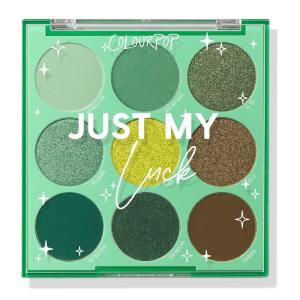 ColourPop Blue Moon Eyeshadow Palette – Monochromatic Blue Shadow Palette with Matte, Metallic and Duochrome Finishes – High-Pigment Eye Makeup with a Long-Wearing Formula (0.3 oz)(Just My Luck)