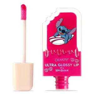 ColourPop x Stitch Ultra Glossy Lip Gloss – High-Shine, Non-Sticky & Hydrating Lip Gloss with a Flexible Paddle Applicator – Sheer Hot Pink – Surfer Vibes (0.24 Fl oz)(Surfer Vibes)