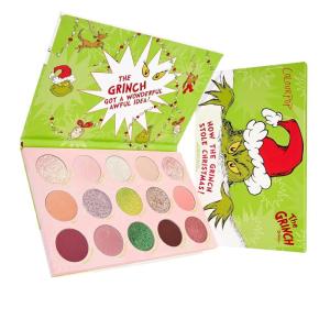 ColourPop x The Grinch How The Grinch Stole Christmas Eyeshadow Palette – Limited Edition 15 Pan Eye Makeup Palette with 5 Buildable & Blendable Finishes – High-Pigment, Long Lasting Formula (0.63 oz)