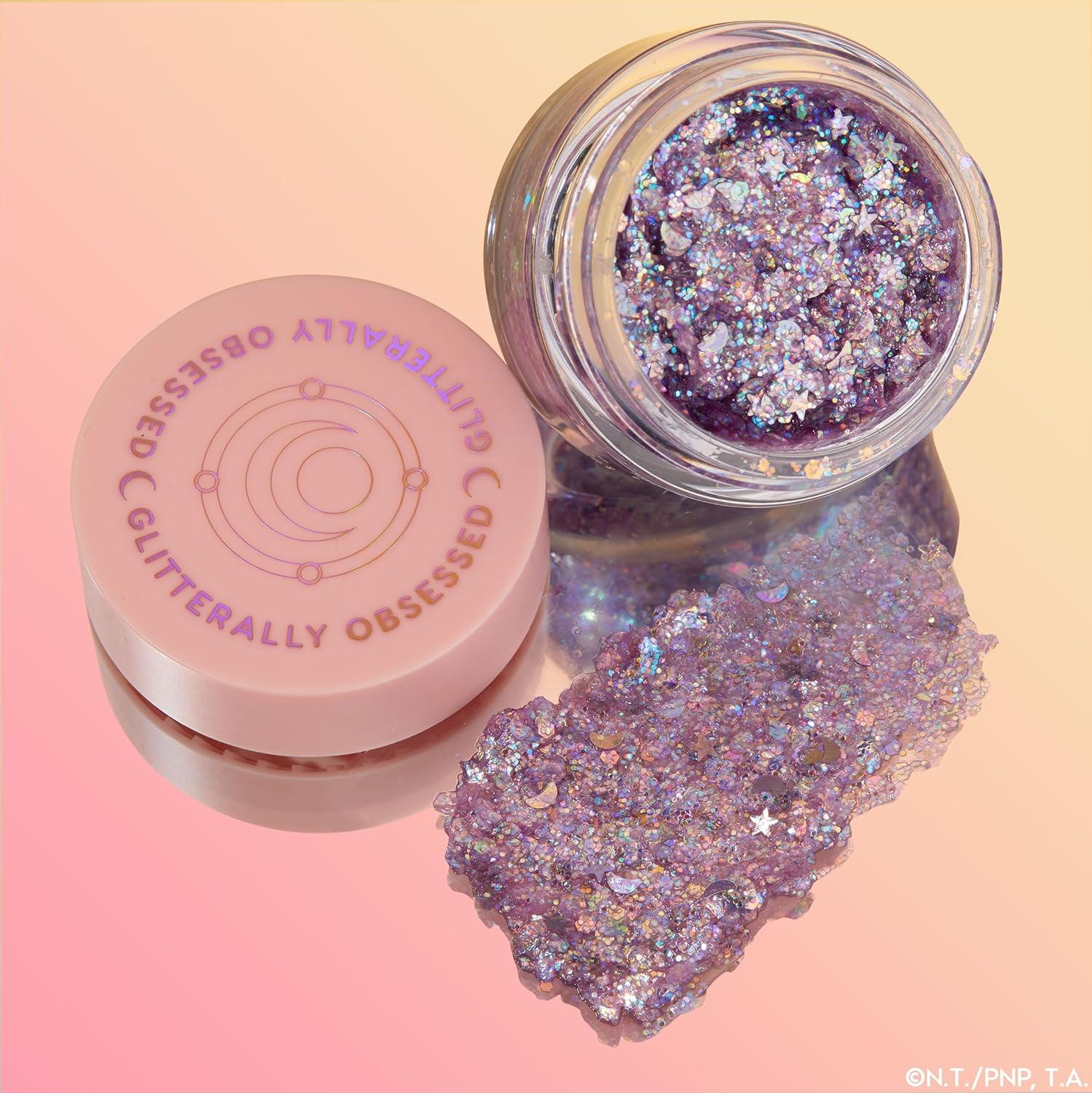 imageColourPop x Sailor Moon Glitterally Obsessed Body Glitter Gel  MultiColored Glitter Makeup Made with an Adhesive Gel Formula  Easy to Use amp Mess Free  Moon Prism Power 053 oz
