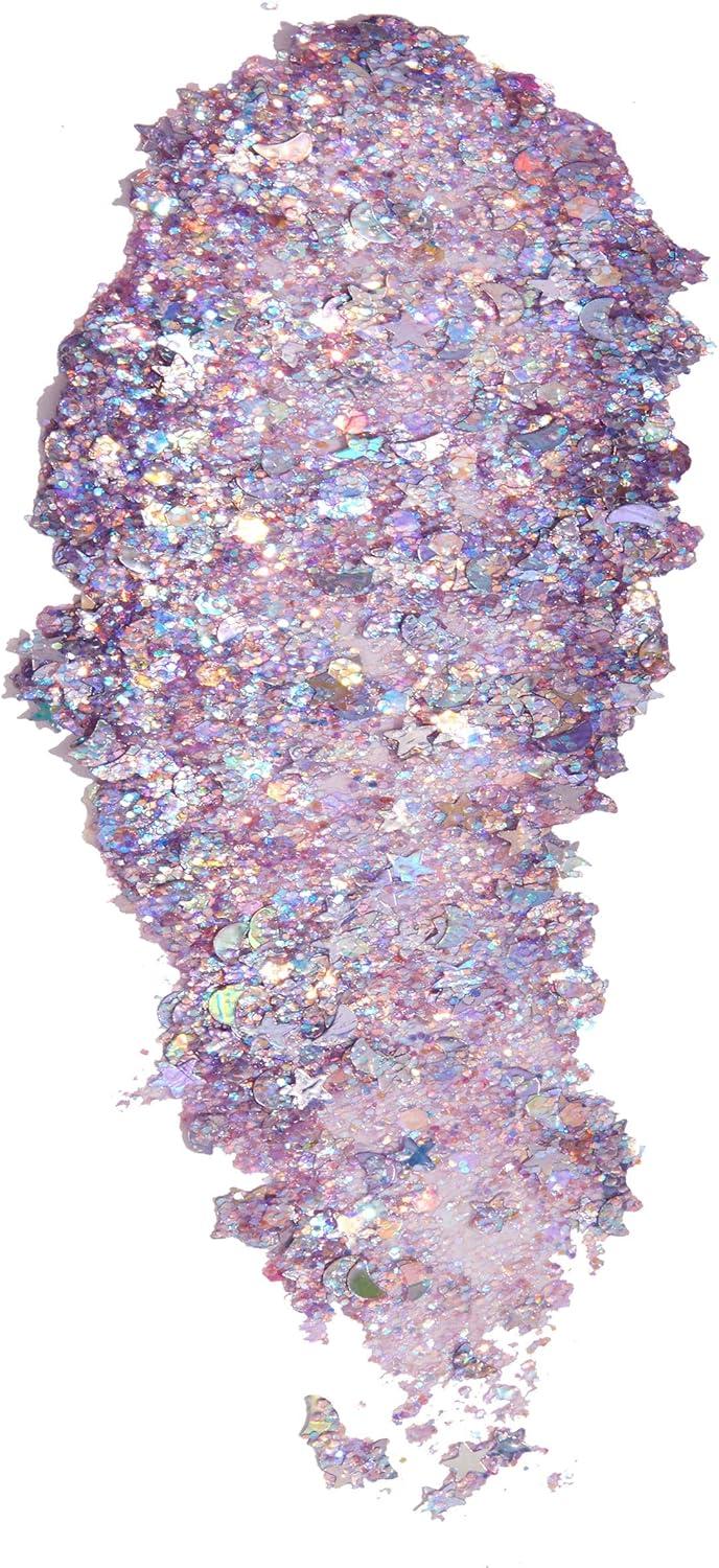 imageColourPop x Sailor Moon Glitterally Obsessed Body Glitter Gel  MultiColored Glitter Makeup Made with an Adhesive Gel Formula  Easy to Use amp Mess Free  Moon Prism Power 053 oz