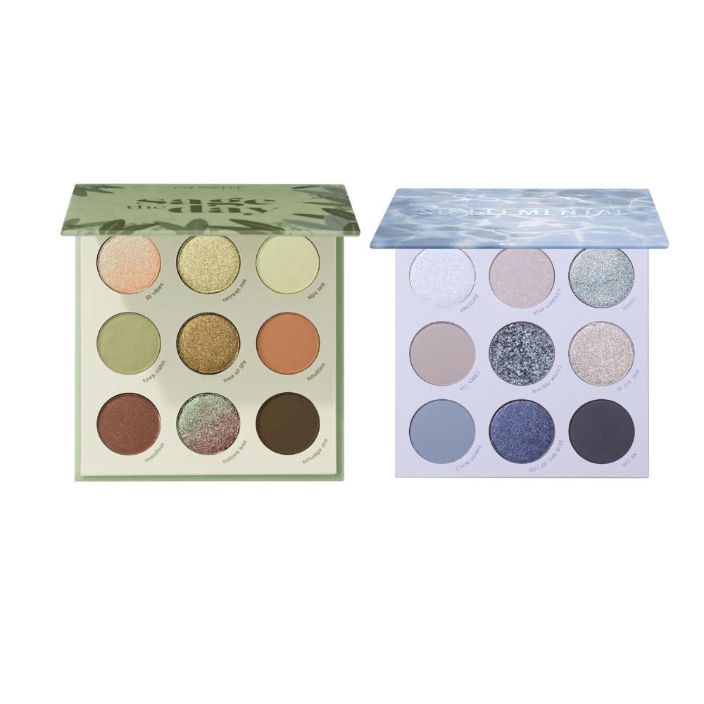 imageColourPop Earth Tones Palettes Bundle  HighPigment Eye Makeup with Matte Metallic and Glitter Finishes  Sage the Day Shadow Palette 03 oz amp So Elemental Shadow Palette 03 oz