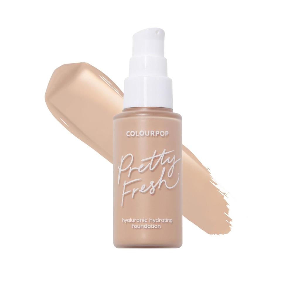 imageColourPop Pretty Fresh Liquid Foundation  Hydrating Foundation with Medium Buildable Coverage amp a Natural Finish  Enriched with Hyaluronic Acid amp Coconut Water  Fair 20N 1 ozLight 60N