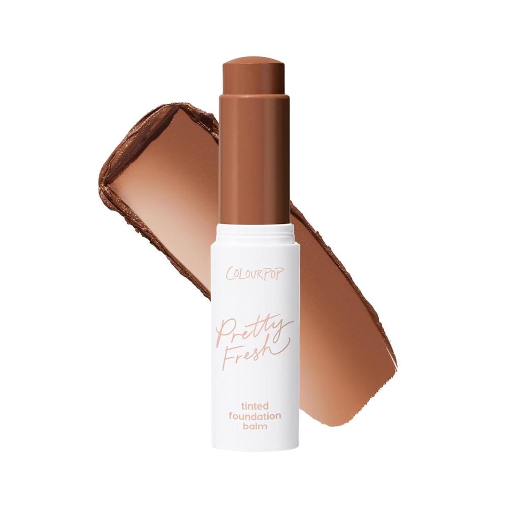 imageColourPop Pretty Fresh Tinted Foundation Stick  Balm to Cream Foundation with Light to Medium Coverage  Infused with Hydrating Hyaluronic Acid Peptides amp Niacinamide  Medium 9 029 ozDeep Dark 21