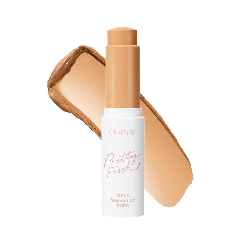 imageColourPop Pretty Fresh Tinted Foundation Stick  Balm to Cream Foundation with Light to Medium Coverage  Infused with Hydrating Hyaluronic Acid Peptides amp Niacinamide  Medium 9 029 ozMedium 12
