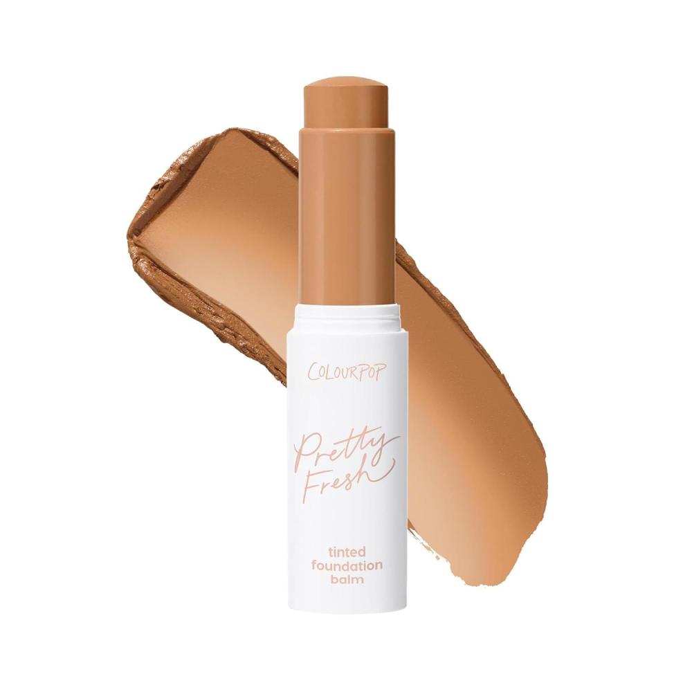 imageColourPop Pretty Fresh Tinted Foundation Stick  Balm to Cream Foundation with Light to Medium Coverage  Infused with Hydrating Hyaluronic Acid Peptides amp Niacinamide  Medium 9 029 ozMedium Dark 16