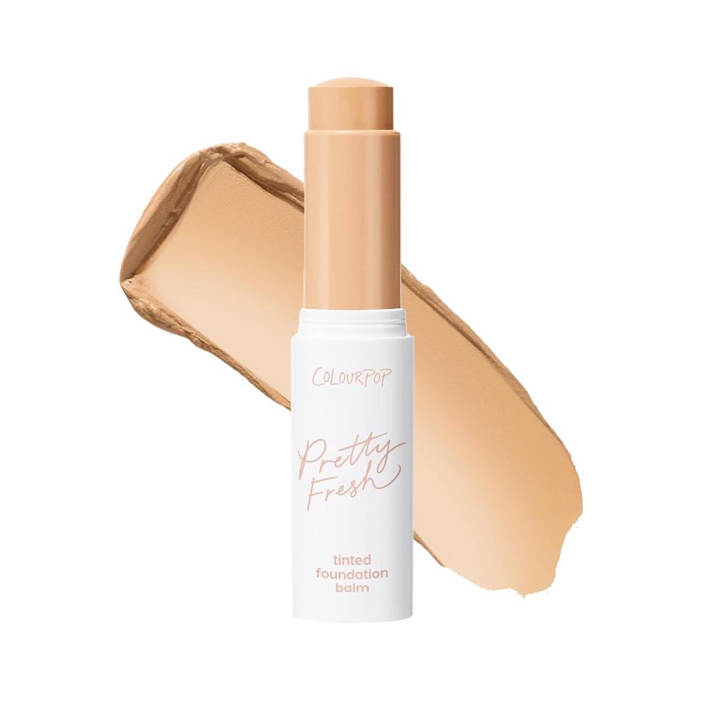 imageColourPop Pretty Fresh Tinted Foundation Stick  Balm to Cream Foundation with Light to Medium Coverage  Infused with Hydrating Hyaluronic Acid Peptides amp Niacinamide  Medium 9 029 ozLight 8
