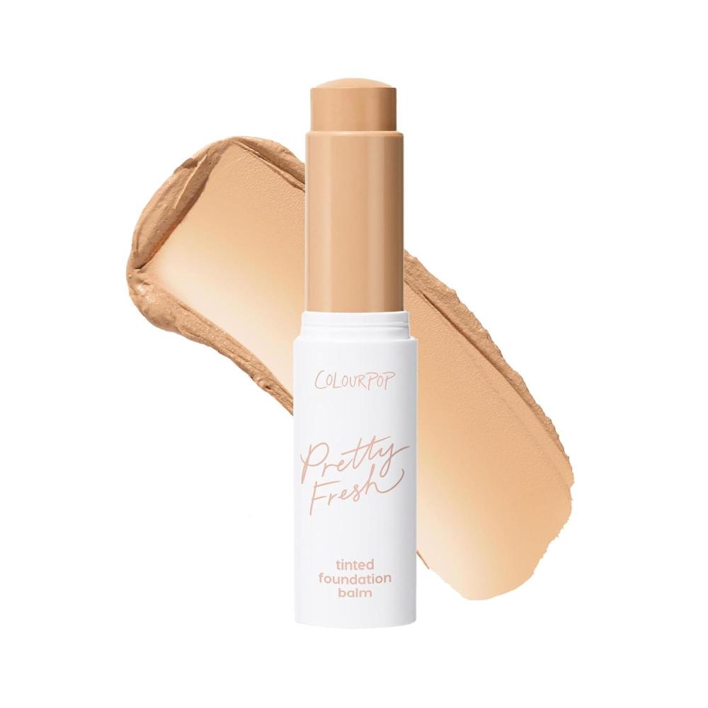 imageColourPop Pretty Fresh Tinted Foundation Stick  Balm to Cream Foundation with Light to Medium Coverage  Infused with Hydrating Hyaluronic Acid Peptides amp Niacinamide  Medium 9 029 ozLight 6