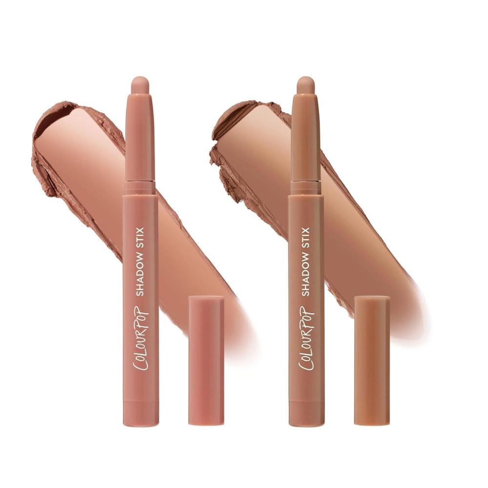 imageColourPop Shadow Stix Bundle  Cream Eyeshadow Stick with LongLasting Color  Bare With Me amp Cocktail Party Pack of 2 005 oz each