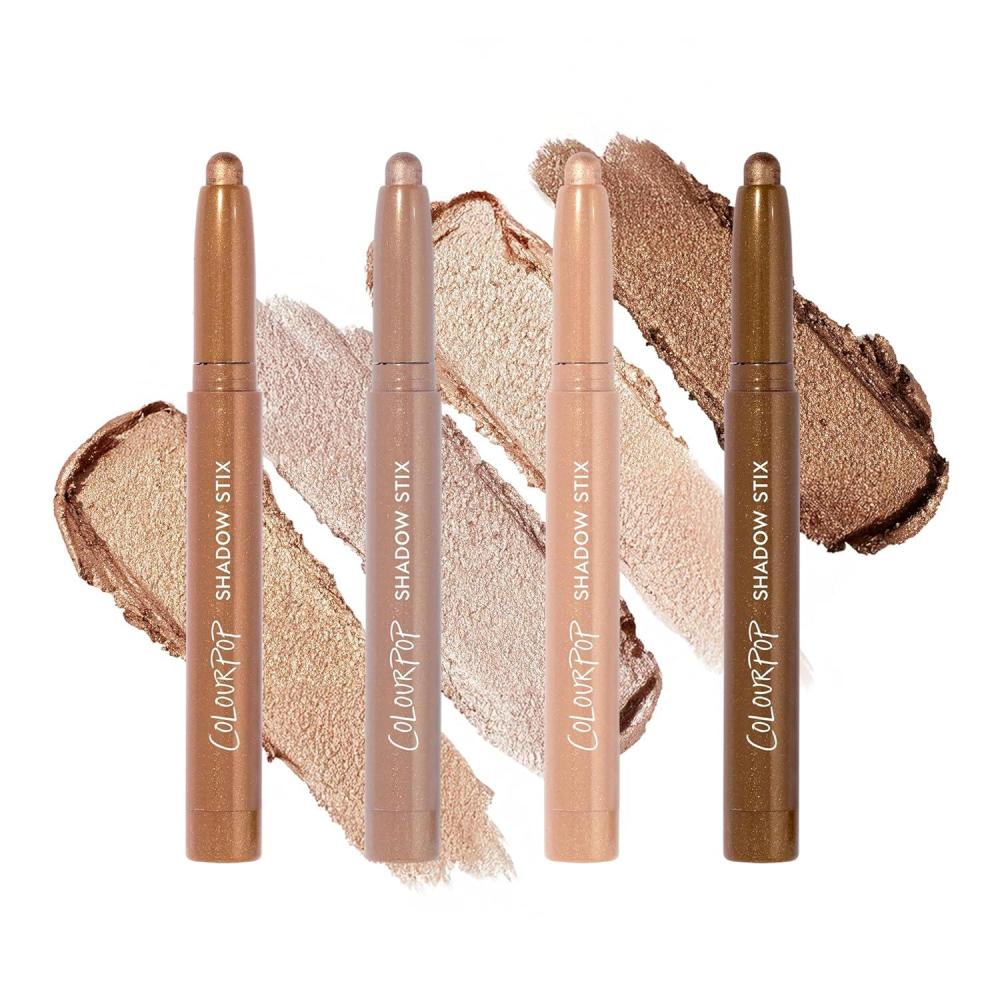 imageColourPop ShadowStix Bundle  Cream Eyeshadow Stick with LongLasting Color  Walk Of Fame Socialite Honey BB Quokka Pack of 4 05 oz each