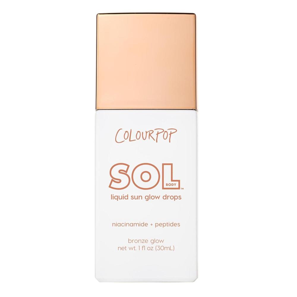 imageColourPop Sol Liquid Sun Glow Drops  Buildable Face amp Body Bronzer Drops  Glowy Summer Makeup Enriched with Niacinamide amp Peptides for Radiant HealthyLooking Skin 111 oz