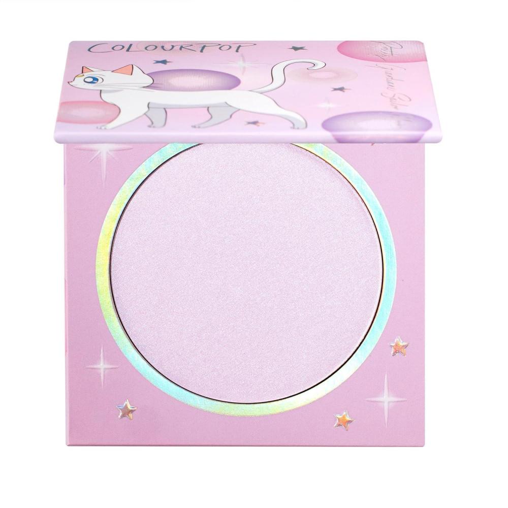 imageColourPop x Sailor Guardians Pressed Powder Highlighter  Highlighter Makeup with a Silky Buildable amp Blendable Glow  LongLasting Superfine Formula for a Luminous Finish  Moonlight 023 oz