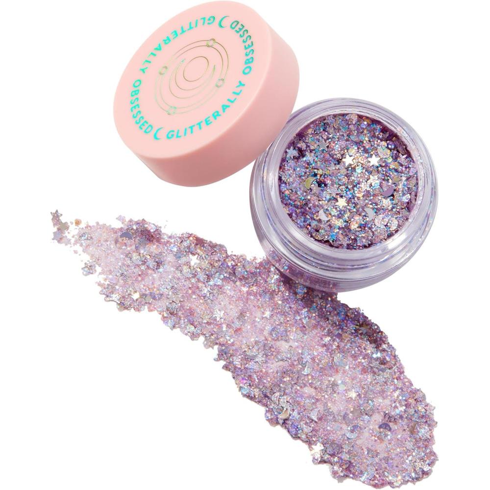 imageColourPop x Sailor Moon Glitterally Obsessed Body Glitter Gel  MultiColored Glitter Makeup Made with an Adhesive Gel Formula  Easy to Use amp Mess Free  Moon Prism Power 053 oz