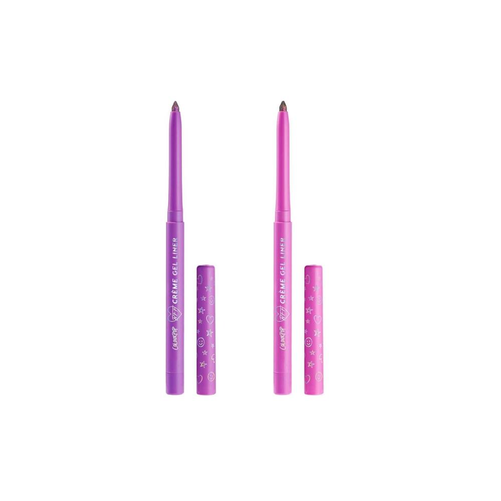 imageColourpop Eyeliner Bundle  Crme Gel Waterproof Chrome Eyeliner in Actin Up 001 oz amp Pixie 001 oz 18HR Wear SmudgeProof Vegan amp CrueltyFree