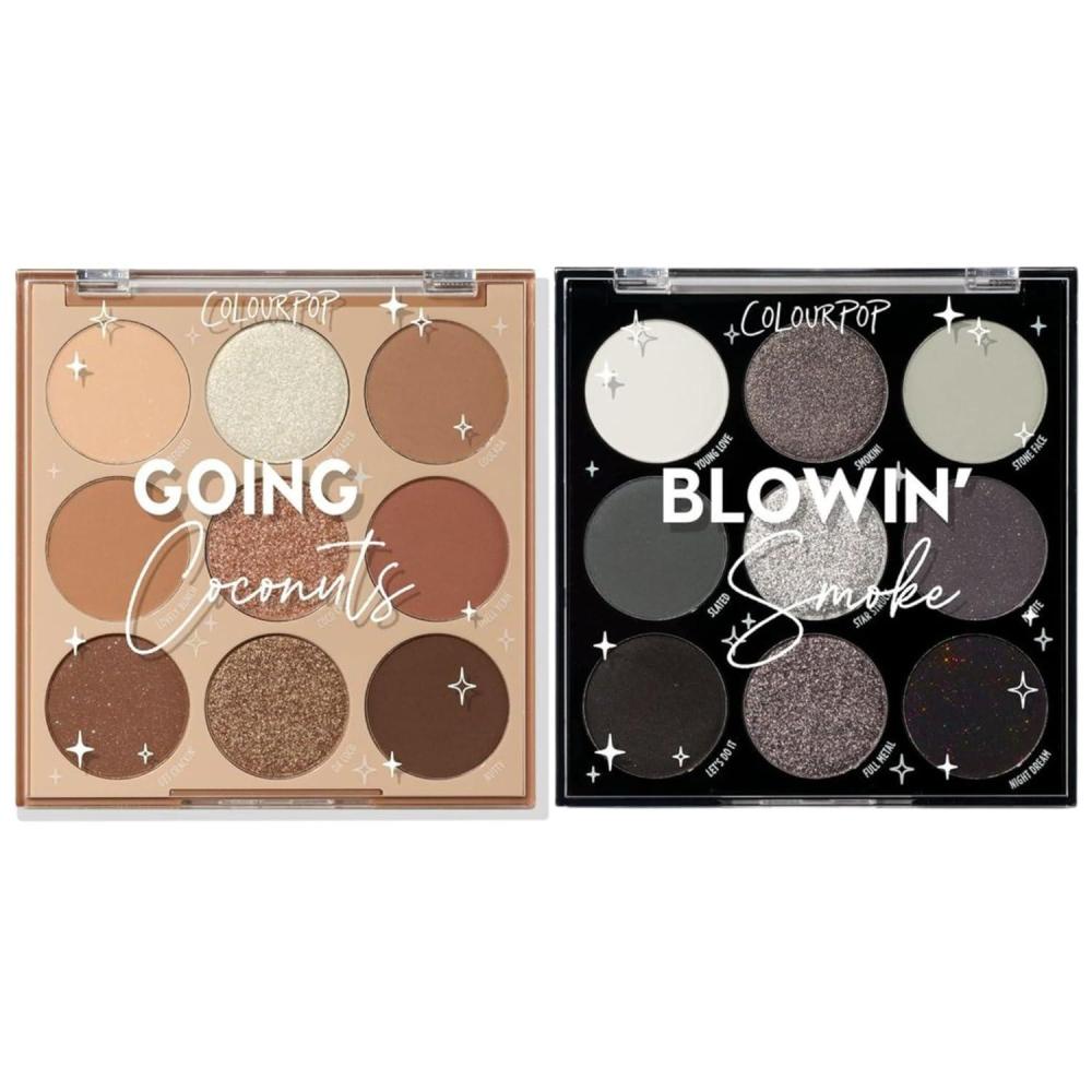 imageColourpop Going Coconuts Eyeshadow Palette 03 oz Blowin Smoke Eyeshadow Palette 03 oz LongWearing HighPigment Eye Makeup Set