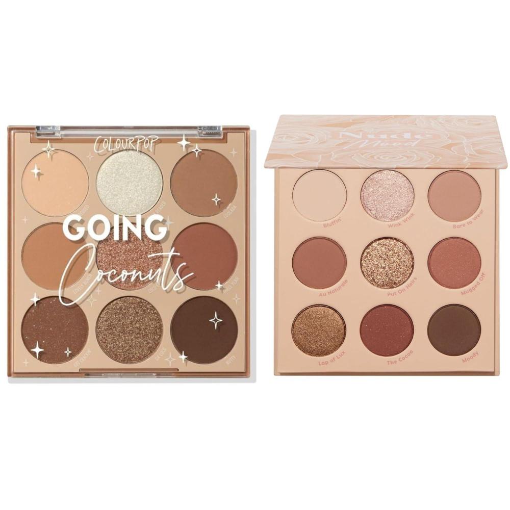 imageColourpop Going Coconuts amp Nude Mood Palettes 03 oz each Cool amp WarmToned Neutral Shadows with Matte amp Metallic Finishes