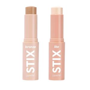 ColourPop Bronzer & Highlighter Duo – Cream Bronzer Stick (Laguna Beach, 0.28 oz) + Lite Stix (Glazey, 0.33 oz), Buildable, Blendable Matte Contour & Dewy Highlight for Sculpted Glow