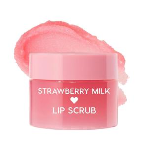 ColourPop Fresh Kiss Exfoliating Lip Scrub – Nourishing Lip Exfoliator to Gently Buff & Soften Skin – Enriched with Cocoa & Shea Butter to Lock in Moisture – Strawberry Milk (0.37 oz)(Strawberry Milk)
