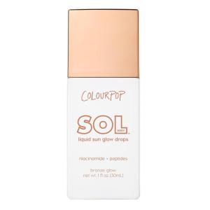 ColourPop Sol Liquid Sun Glow Drops – Buildable Face & Body Bronzer Drops – Glowy Summer Makeup Enriched with Niacinamide & Peptides for Radiant, Healthy-Looking Skin (1.11 oz)