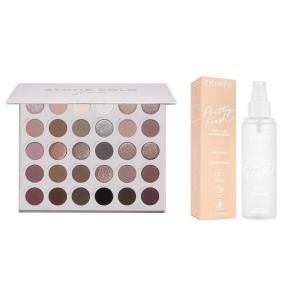 ColourPop Stone Cold Fox Eyeshadow & Hydrating Setting Mist Bundle – 30‑Pan Cool Matte & Metallic Palette + Dewy Long‑Wear Finishing Mist