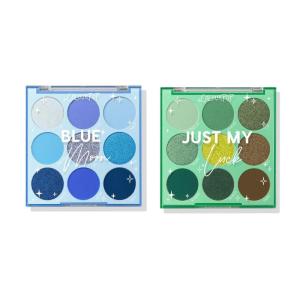 Colourpop Bundle – High-Pigment Monochromatic Eye Makeup with Matte, Metallic, and Duochrome Finishes – Blue Moon Shadow Palette (0.3 oz) & Just My Luck Green Eyeshadow Palette (0.3 oz)