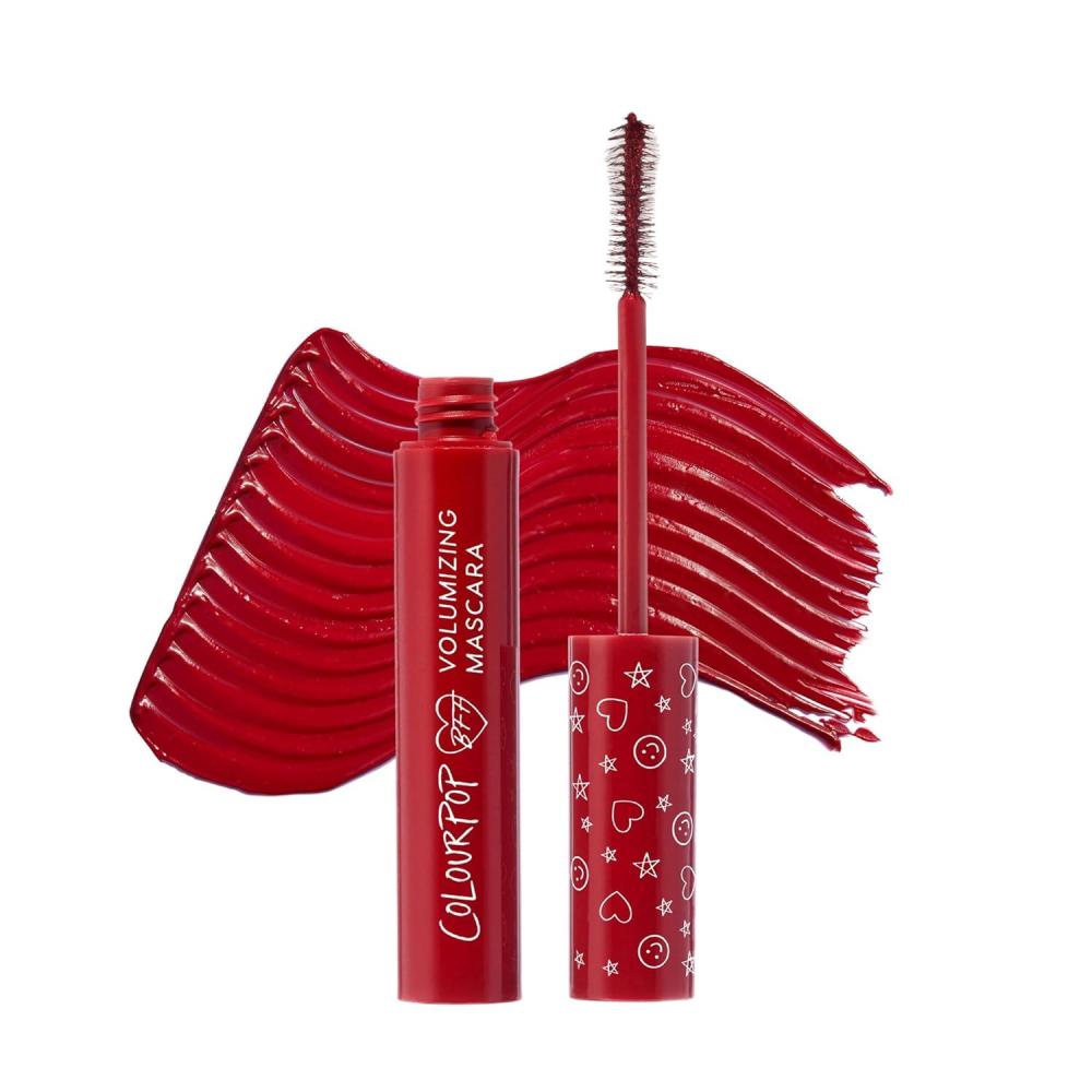 imageColourPop BFF Mascara  Volumizing Lifting amp Lengthening Mascara  Buildable Black Mascara with a Twisted Nylon Fiber Brush  Cruelty Free Eye Makeup  Brownie Points 24 fl ozLeft On Red