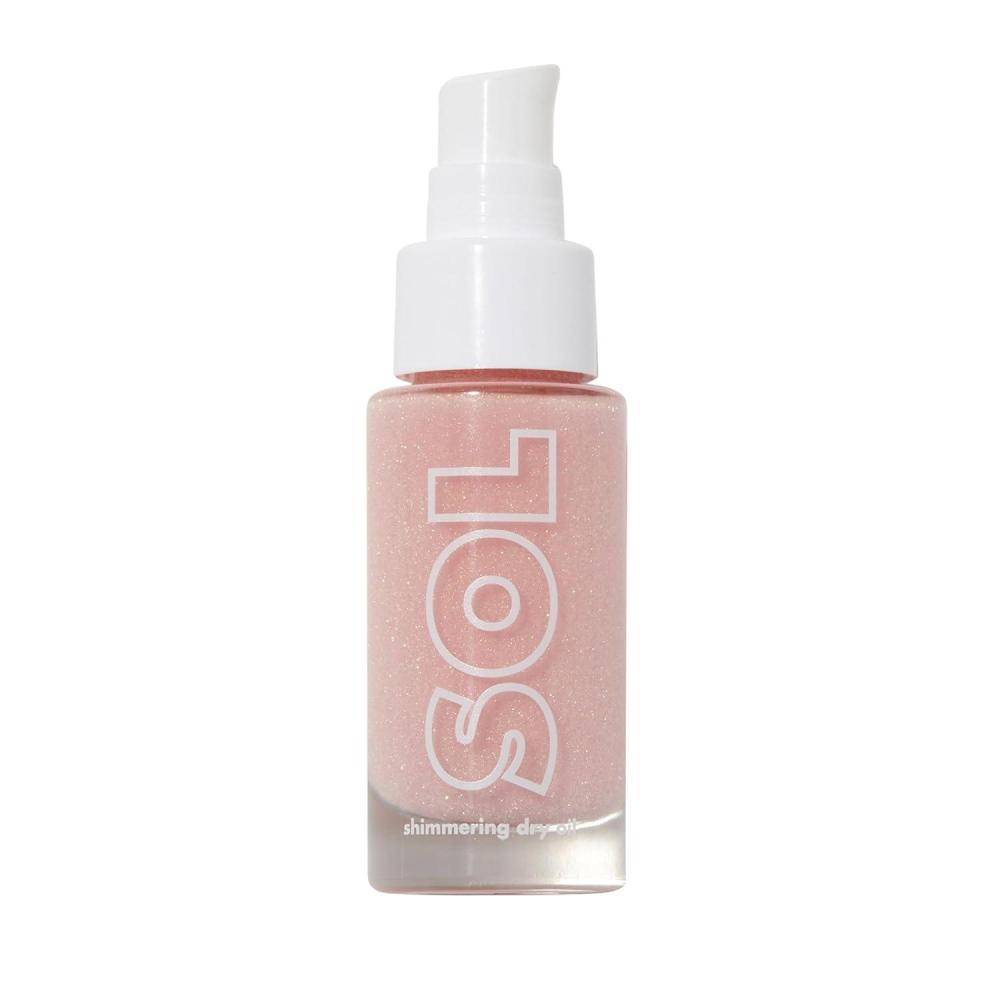 imageColourPop SOL Mini Shimmering Dry Oil  Body Oil Infused with Coconut Argan amp Marula Oils  RadianceBoosting Body Care  Nourishes Skin and Leaves a Luminous Finish  Pink Champagne 088 fl oz