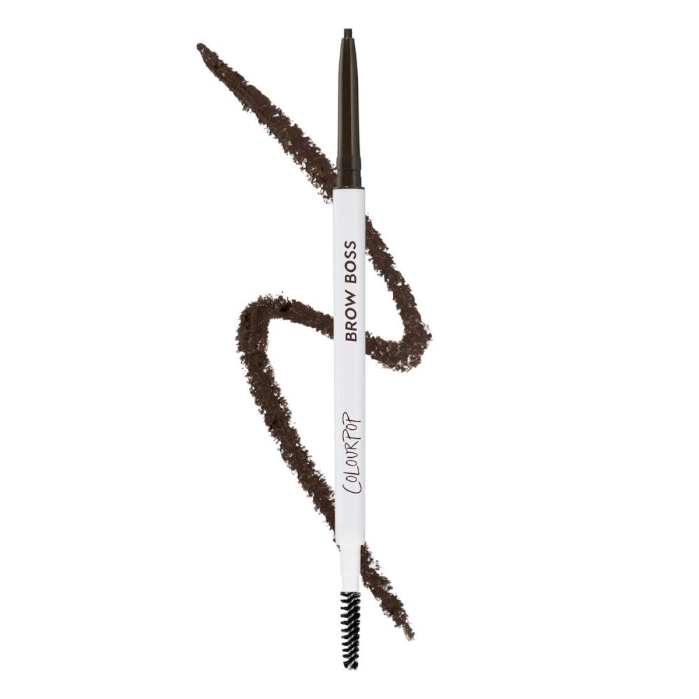 imageColourpop Brow Boss Waterproof Eyebrow Pencil  Defining Brow Pencil with Precision Tip Retractable Twist amp BuiltIn Spoolie  8Hour Wear  Creates Natural HairLike Strokes  Ash Brown 0003 oz