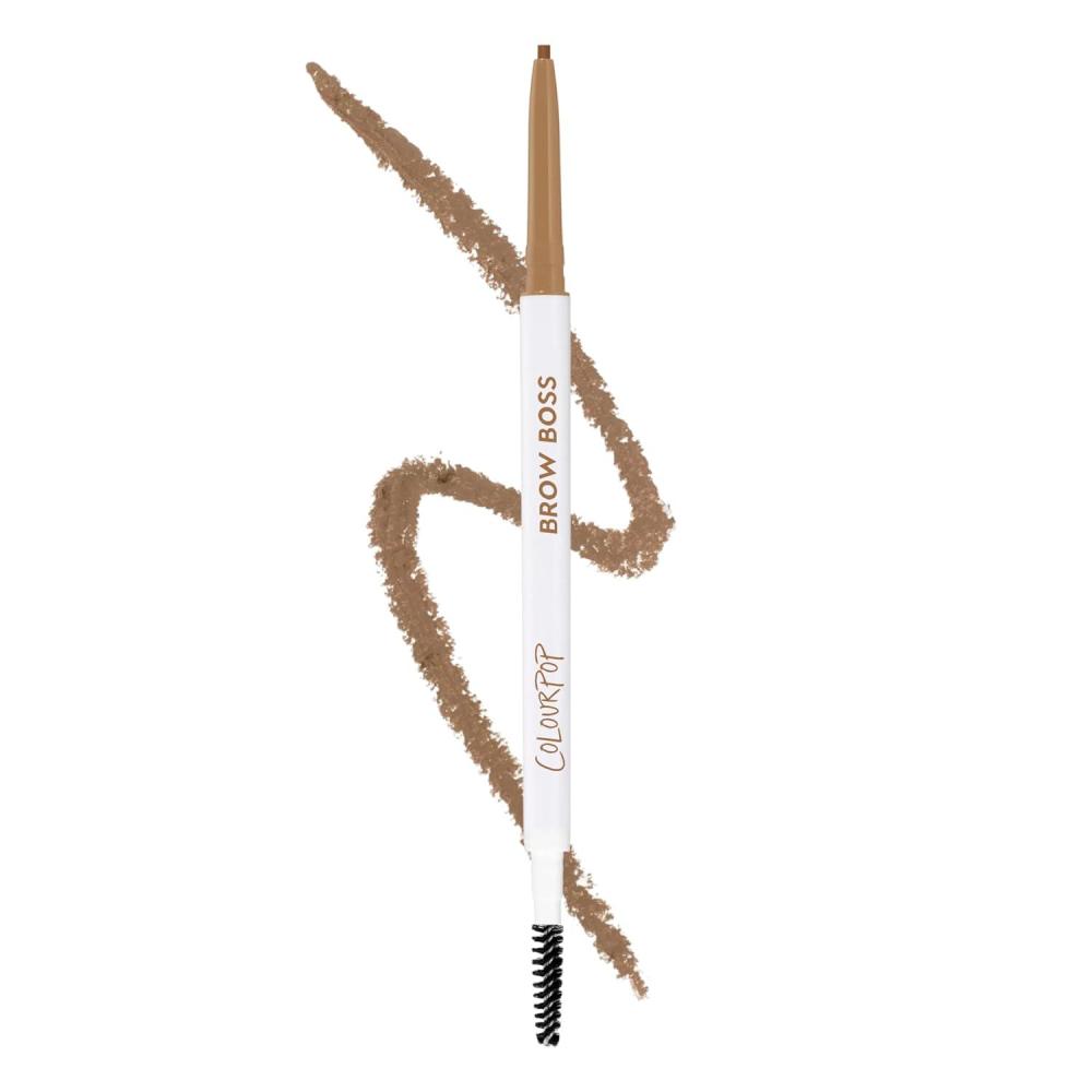 imageColourpop Brow Boss Waterproof Eyebrow Pencil  Defining Brow Pencil with Precision Tip Retractable Twist amp BuiltIn Spoolie  8Hour Wear  Creates Natural HairLike Strokes  Blonde 0003 oz