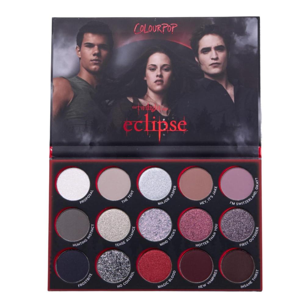imageColourPop x The Twilight Saga Eclipse Eyeshadow Palette  Limited Edition 15Shade Matte Metallic amp Glitter Eyeshadow Palette  HighPigment Eye Makeup with a LongWearing Formula 063 oz