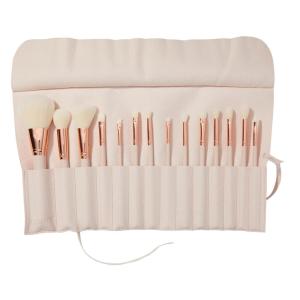 ColourPop Stone Cold Brush Roll Face & Eye Brush Set – Face & Eye Makeup Brush Set – Made with Luxe Synthetic Vegan Bristles – Includes Holder (15 Count)(Ultimate Set)