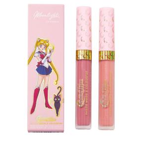 ColourPop x Sailor Moon Ultra Lip Set – High-Shine, Non-Sticky & Hydrating Pink Lip Gloss & Diffused Matte Lipstick Set with a Flexible Paddle Applicator – Daylight (2 Count)(Moonlight)