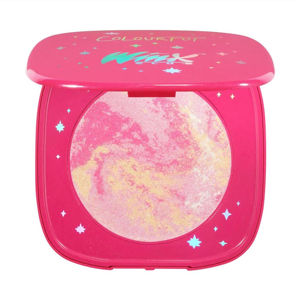 imageColourPop Winx Club Super Shock Highlighter Makeup  HighPigment CrmePowder Face Makeup  Buildable amp Blendable Formula with a Unique Bouncy Texture  Magix Gem 015 ozMagic Gem