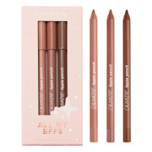 ColourPop All My BFFs Lippie Lip Pencil Kit – High-Pigment, Long-Lasting & Sharpenable Lip Liner with High-Impact Color – Includes Shades BFF, BFF 2 & 3 (3 Count)(All My BFFs)