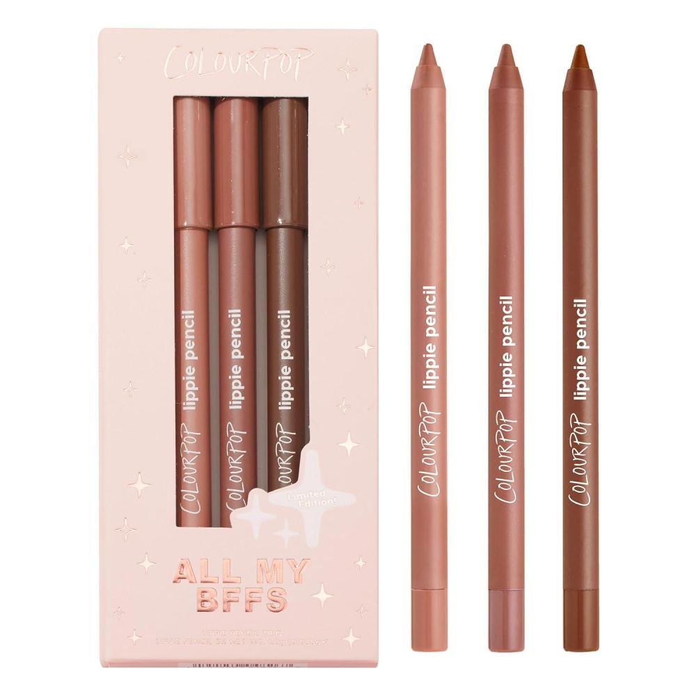imageColourPop Pinky Promise Lippie Lip Pencil Kit  HighPigment LongLasting amp Sharpenable Lip Liner with HighImpact Color  Includes Shades Oh Snap Five Stars amp Me Again 3 CountAll My BFFs