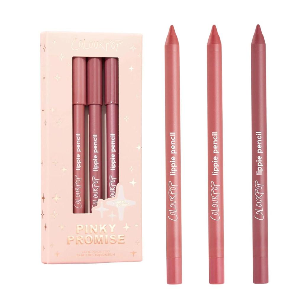 imageColourPop Pinky Promise Lippie Lip Pencil Kit  HighPigment LongLasting amp Sharpenable Lip Liner with HighImpact Color  Includes Shades Oh Snap Five Stars amp Me Again 3 CountPinky Promise