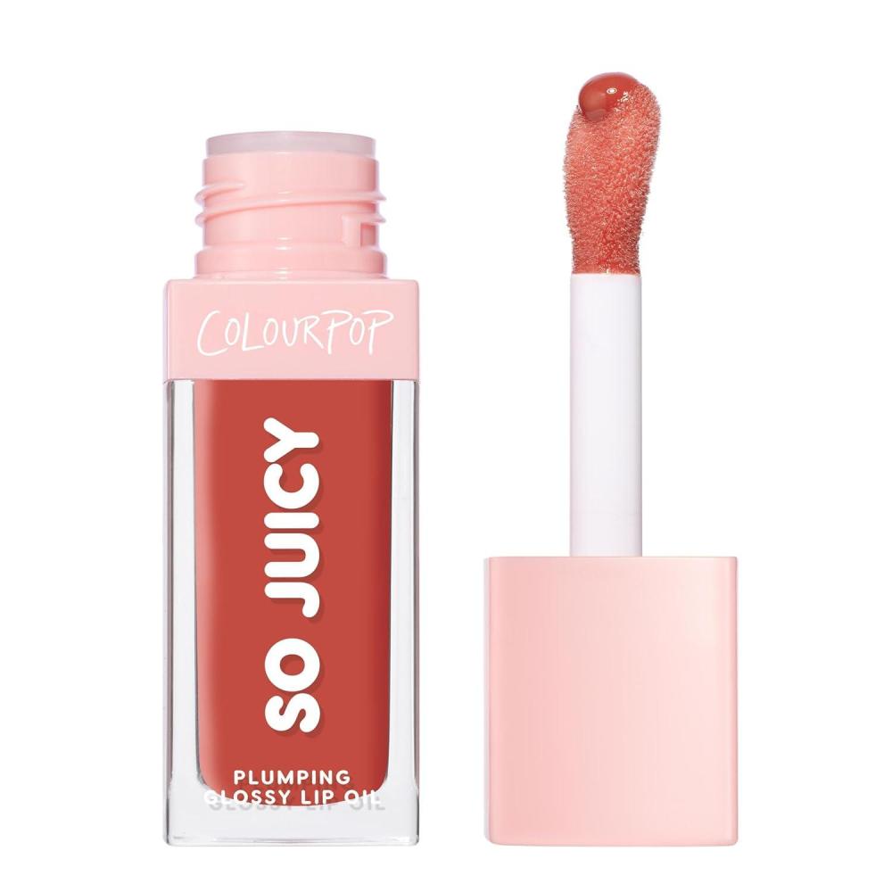 imageColourPop So Juicy Plumping Glossy Lip Oil  Hydrating amp Plumping Lip Oil with a Sheer Wash of NonSticky Color  Infused with Peptides Ceramides amp Ginger  So Sassy 029So Sassy