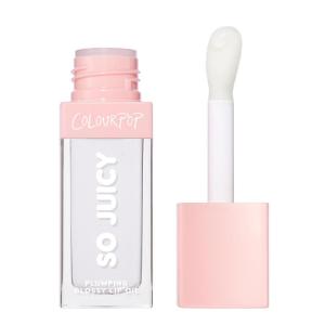 ColourPop So Juicy Plumping Glossy Lip Oil – Hydrating & Plumping Lip Oil with a Sheer Wash of Non-Sticky Color – Infused with Peptides, Ceramides & Ginger – Hits Diff (0.29)(Lychee Jelly)