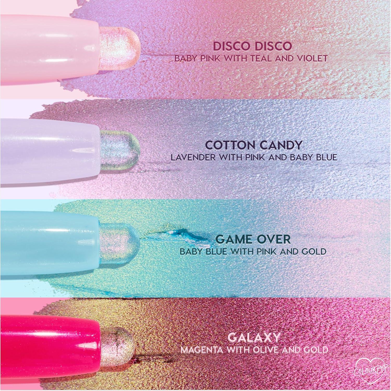 imageColourPop Multichrome Shadow Stix Makeup Kit Pink amp Purple Glitter Eyeshadow Make Up Set Vegan amp CrueltyFree Cream Eyeshadow Sticks with HighPigment amp Metallic Finishes 2 CountCotton Candy