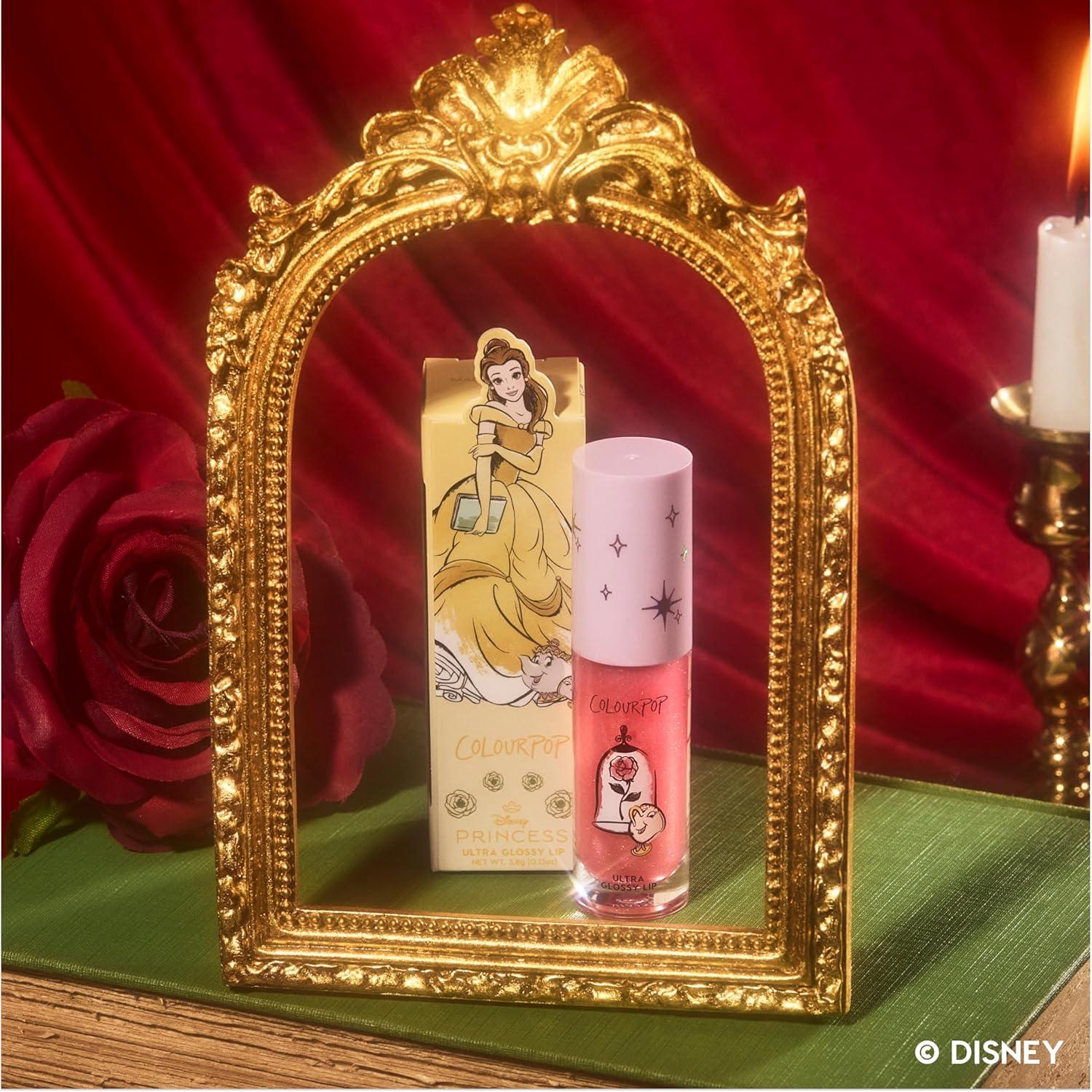 imageColourPop Disney Princess Lip Gloss Duo Ultra Glossy Lip Gloss Courageous Rapunzel Pinky Lilac 024 Fl oz Mademoiselle Belle Rosy Pink 024 Fl oz Hydrating HighShine NonSticky Lip Gloss Set