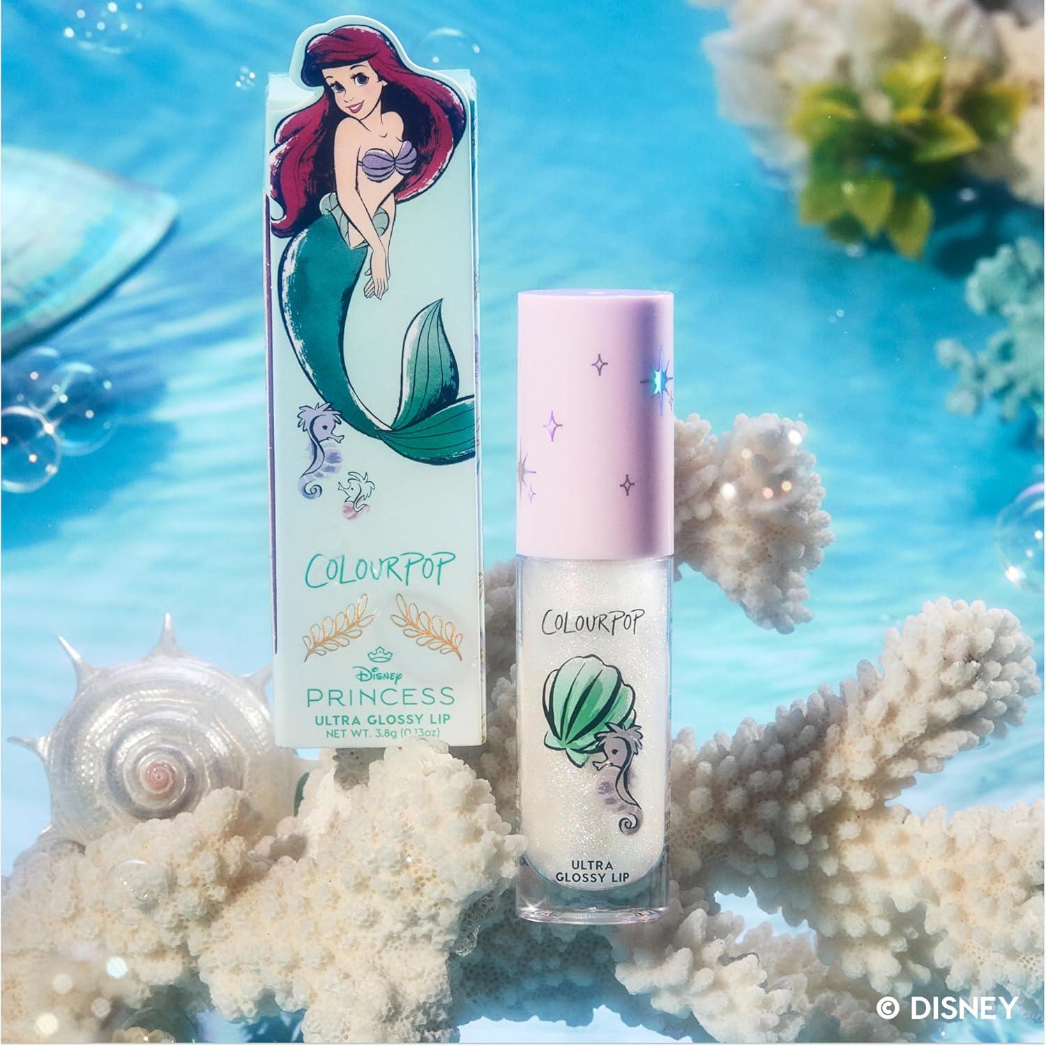 imageColourPop Disney Princess Lip Gloss Set Ultra Glossy Lip Gloss Bright Ariel Sparkling Opal 024 Fl oz Courageous Rapunzel Pinky Lilac 024 Fl oz Hydrating HighShine NonSticky Lip Gloss Set