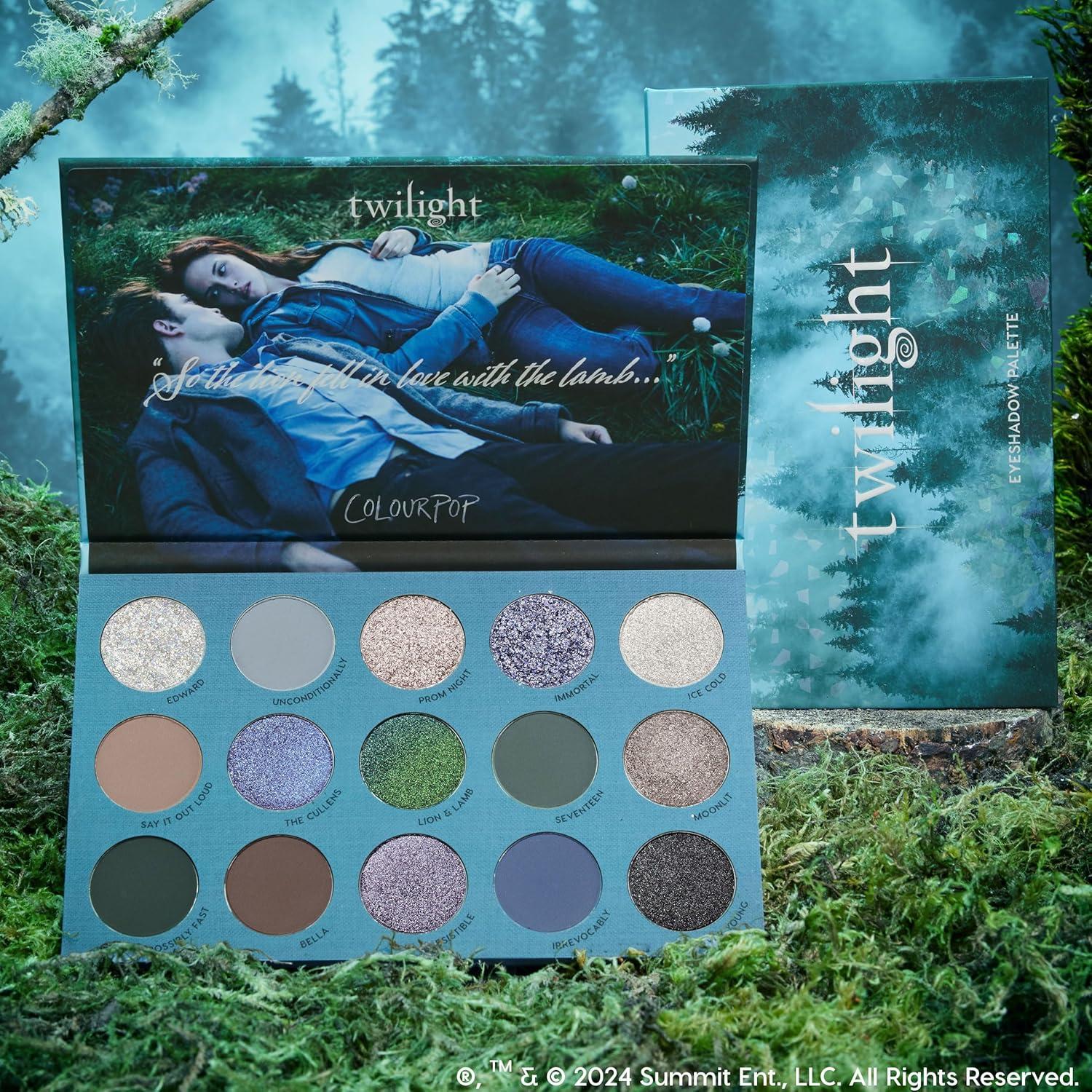 imageColourPop Twilight Makeup Bundle Twilight 15Shade Matte amp Metallic Eyeshadow 03 oz Eclipse 15Shade Matte Metallic amp Glitter Eye Makeup 063 oz HighPigment LongWear Looks
