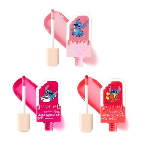 imageColourPop x Stitch Ultra Glossy Lip Gloss Trio Set Hydrating High Shine Non Sticky Lip Gloss Collection with Hyaluronic Acid Kakadu Plum amp Cherry Oil Sheer Pink Shades 3 Pack