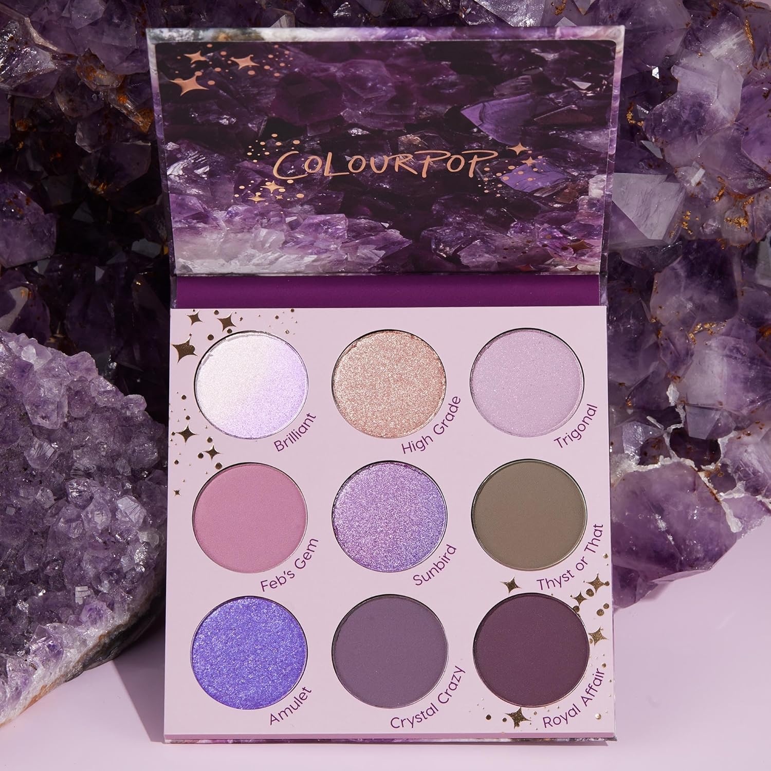 image:imageColourPop Silver Lining Eyeshadow Palette Cool Toned Silver Grey White amp Black Eyeshadow Palette with Matte amp Glitter Finishes HighPigment Smokey Eye Makeup with Longwear Formula 03 ozAll Amethyst