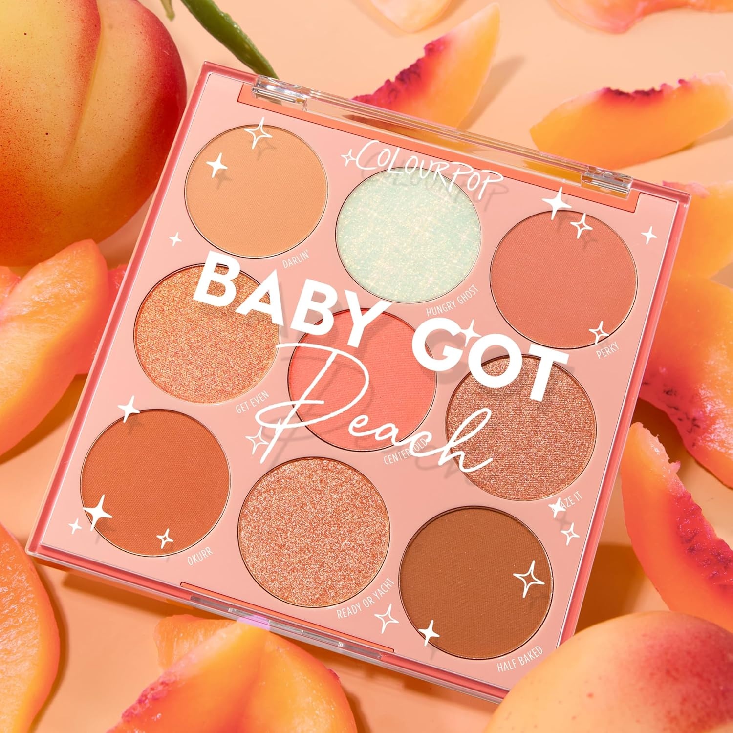 image:imageColourPop Silver Lining Eyeshadow Palette Cool Toned Silver Grey White amp Black Eyeshadow Palette with Matte amp Glitter Finishes HighPigment Smokey Eye Makeup with Longwear Formula 03 ozBaby Got Peach