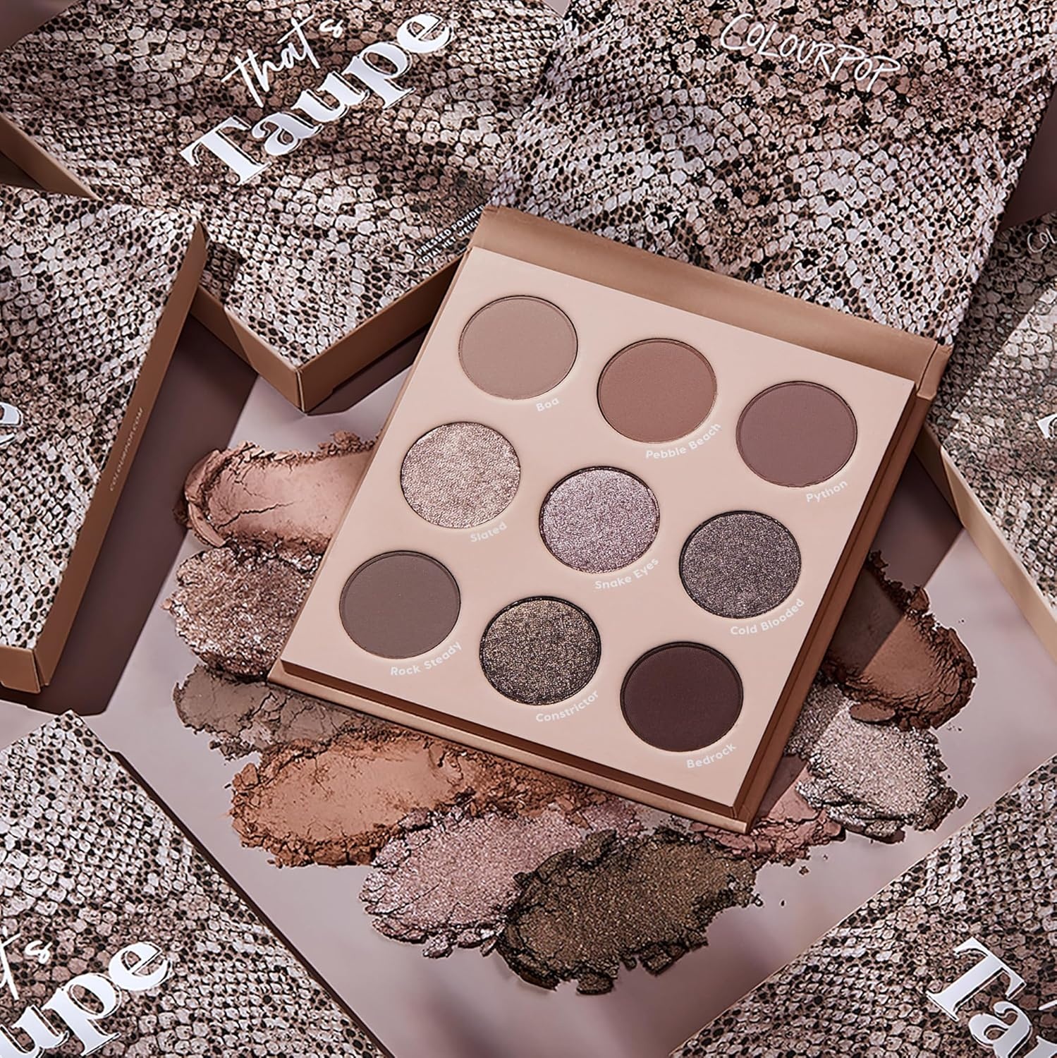 image:imageColourPop Silver Lining Eyeshadow Palette Cool Toned Silver Grey White amp Black Eyeshadow Palette with Matte amp Glitter Finishes HighPigment Smokey Eye Makeup with Longwear Formula 03 ozThats Taupe